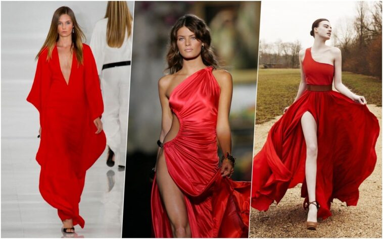 Kırmızı Elbise Modelleri